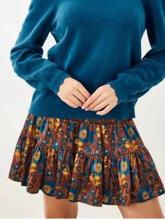 Cartolina Dresses & Skirts - NWT- CARTOLINA KYLIE SILK SKIRT - YELLOWSTONE CHICORY